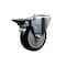 Service Caster 4'' Black Poly Wheel Swivel Bolt Hole Caster with Posi Lock Brake SCC-BH20S414-PPUB-BLK-PLB - alternate 1